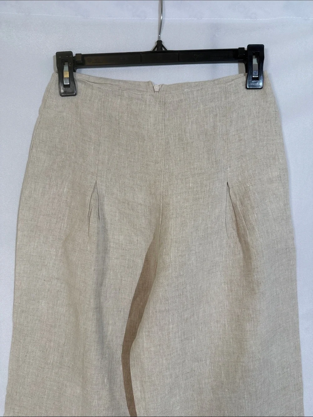 Reformation Wide Leg High Rise 100% Linen Pants Size 2P Tan Natural Color
